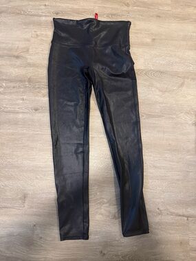 SPANX Faux Leather Leggings in Black